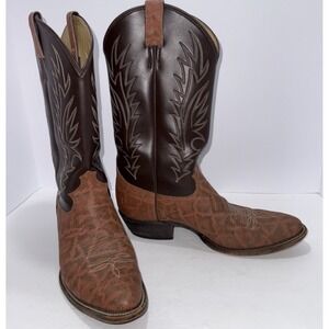 Vintage Diamond J Men's Brown 10.5 Western Boots Equestrian Festival Cowboy